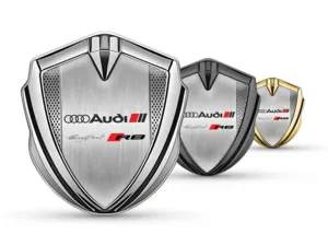 Audi Metallico Emblema Badge Ispirato Corse Lucido